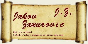 Jakov Zamurović vizit kartica